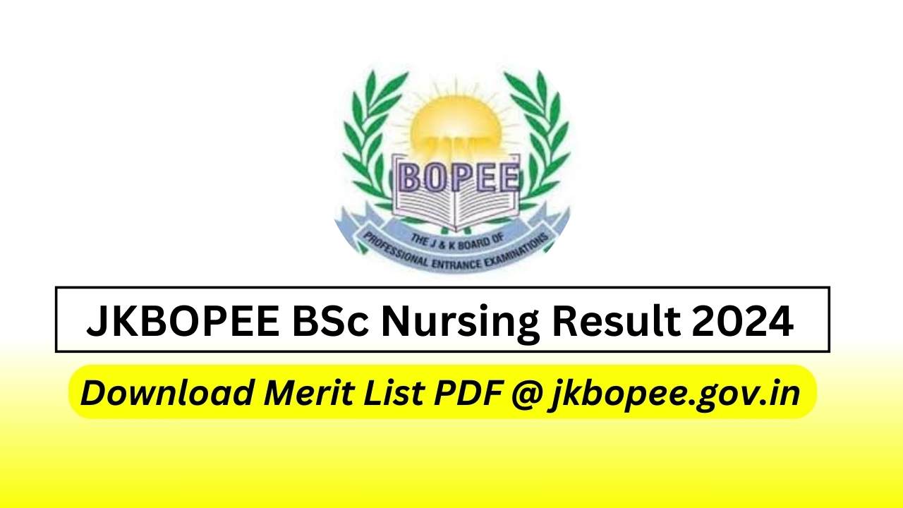 JKBOPEE BSc Nursing Result 2024