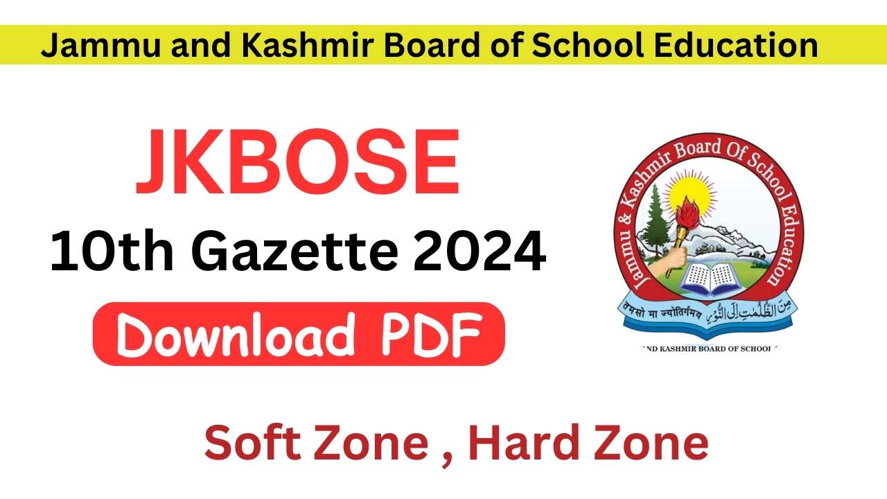 JKBOSE 10th Gazette 2024